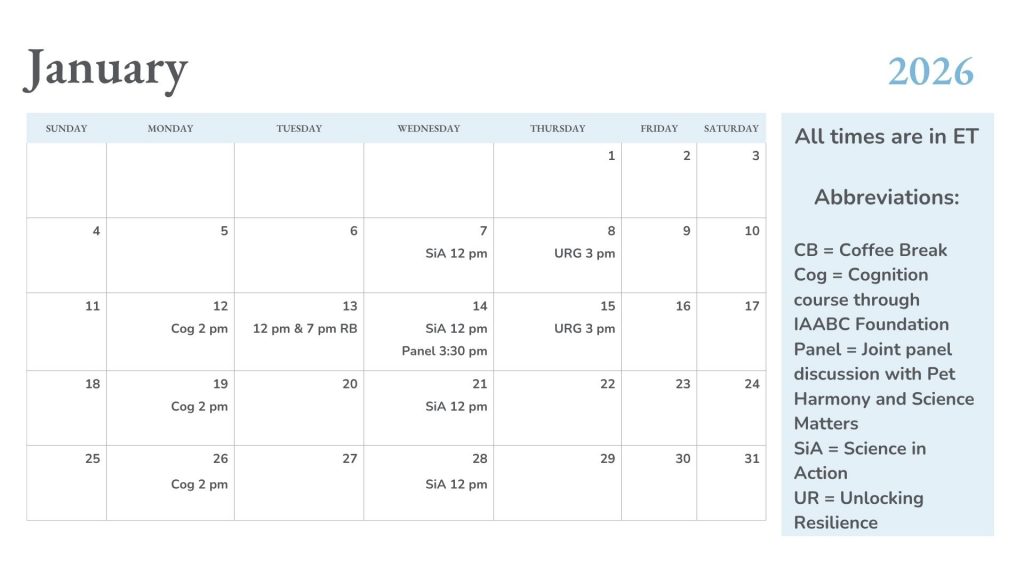 A calendar of Science Matters events in January